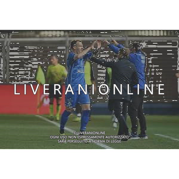 ¬© TVRG Antonino La Gumina (Como) esulta dopo il gol dell\'1 a 0 Como vs Ternana Campionato Serie BKT - 30a giornata Como 15-03-2022 Stadio Giuseppe Sinigaglia foto Roberto Garavaglia/ag. Aldo Liverani sas/AGENZIA ALDO LIVERANI SAS