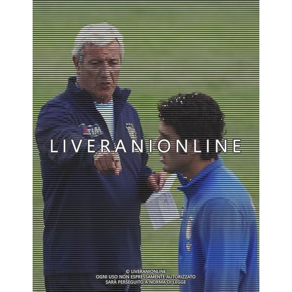 Coverciano (Fi) Allenamento della Nazionale Italiana di Calcio Nella foto: Lippi Marcello e Grosso Fabio.* Ph Gianni Nucci/Agenzia Aldo Liverani