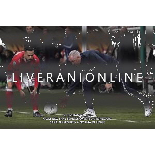 Loris Cerquiglini/LMedia - AC Perugia vs SPAL - Italian soccer Serie B match 2021/2022 March 16 2022 - Stadio Renato Curi Perugia, Italy AC Perugia vs SPAL Photo showing: marcello falzerano (n.23 perugia calcio) massimiliano alvini (coach perugia calcio) @Loris Cerquiglini/LiveMedia /AGENZIA ALDO LIVERANI SAS
