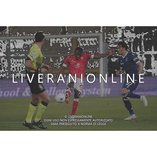 Loris Cerquiglini/LMedia - AC Perugia vs SPAL - Italian soccer Serie B match 2021/2022 March 16 2022 - Stadio Renato Curi Perugia, Italy AC Perugia vs SPAL Photo showing: kouan oulai christian ‚Äúk. oulai‚Äù (n.28 perugia calcio) @Loris Cerquiglini/LiveMedia /AGENZIA ALDO LIVERANI SAS