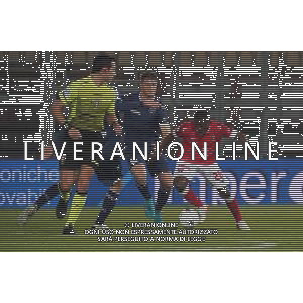 Loris Cerquiglini/LMedia - AC Perugia vs SPAL - Italian soccer Serie B match 2021/2022 March 16 2022 - Stadio Renato Curi Perugia, Italy AC Perugia vs SPAL Photo showing: kouan oulai christian ‚Äúk. oulai‚Äù (n.28 perugia calcio) @Loris Cerquiglini/LiveMedia /AGENZIA ALDO LIVERANI SAS