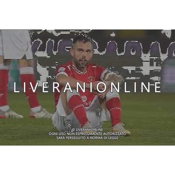 Loris Cerquiglini/LMedia - AC Perugia vs SPAL - Italian soccer Serie B match 2021/2022 March 16 2022 - Stadio Renato Curi Perugia, Italy AC Perugia vs SPAL Photo showing: burrai salvatore (n.8 perugia calcio) disappointed @Loris Cerquiglini/LiveMedia /AGENZIA ALDO LIVERANI SAS