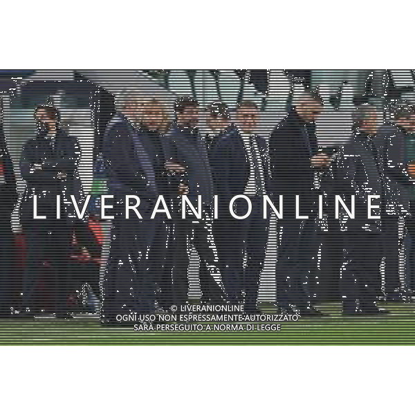 Torino 16.03.2022 Stadio Allianz Stadium ©Alessandro Falzone/Agenzia Aldo Liverani Juventus vs Villareal 8^ di Champions League 2021/2022 Nella foto : MAURIZIO ARRIVABENE-PAVEL NEDVED- FEDERICO CHERUBINI-ANDREA AGNELLI-LEONARDO BONUCCI ©FALZONE/AGENZIA ALDO LIVERANI SAS