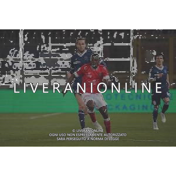 Loris Cerquiglini/LMedia - AC Perugia vs SPAL - Italian soccer Serie B match 2021/2022 March 16 2022 - Stadio Renato Curi Perugia, Italy AC Perugia vs SPAL Photo showing: kouan oulai christian ‚Äúk. oulai‚Äù (n.28 perugia calcio) @Loris Cerquiglini/LiveMedia AG ALDO LIVERANI SAS