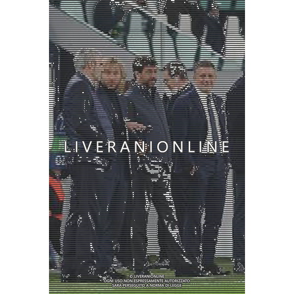 Torino 16.03.2022 Stadio Allianz Stadium ©Alessandro Falzone/Agenzia Aldo Liverani Juventus vs Villareal 8^ di Champions League 2021/2022 Nella foto : Maurizio Arrivabene-Pavel Nedved-Andrea Agnelli-Federico Cherubini