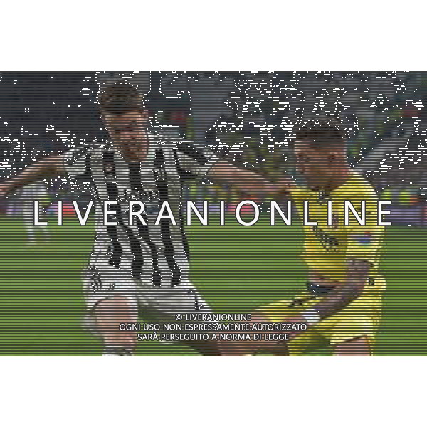 Torino 16.03.2022 Stadio Allianz Stadium ©Alessandro Falzone/Agenzia Aldo Liverani Juventus vs Villareal 8^ di Champions League 2021/2022 Nella foto : Yeremi Pino-Daniele Rugani