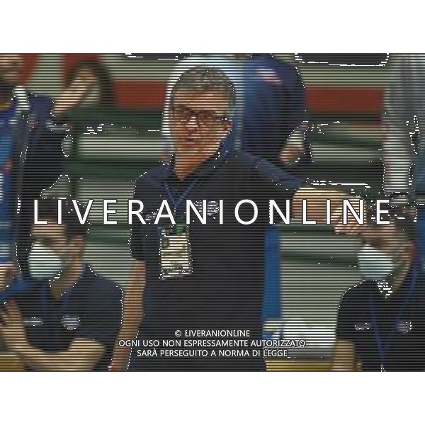 ¬© TVRG Massimo Eccheli allenatore Monza Vero Volley Monza vs Tours VB CEV Cup - finale gara di andata Monza 16-03-2022 Arena di Monza foto Roberto Garavaglia/ag. Aldo Liverani sas/AGENZIA ALDO LIVERANI SAS