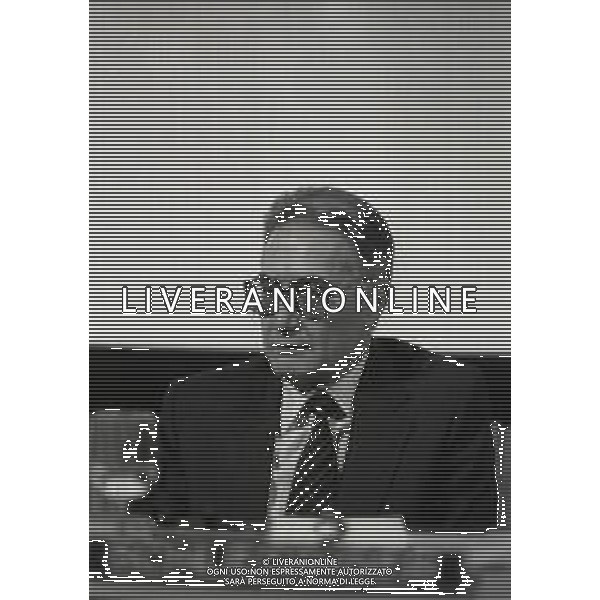 RETROSPETTIVA PIERO SCHLESINGER GIURISTA E BANCHIERE ITALIANO NELLA FOTO PIERO SCHLESINGER PRESIDENTE BANCA POPOLARE DI MILANO A MILANO NELL\'ANNO 1987 AG ALDO LIVERANI SAS