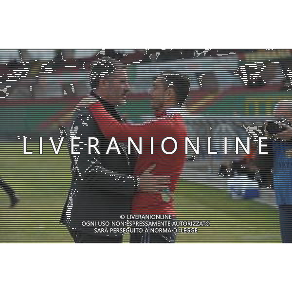 Ternana vs Alessandria Campionato Serie B - 31 Giornata Stadio Libero Liberati - Terni 19-03-2022 nella foto Cristiano Lucarelli e Moreno Longo FOTO FEDERICO GAETANO-AG ALDOLIVERANI SAS