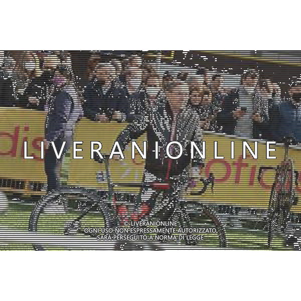 19-03-2022 Milano - Sanremo; 2022, Uae Emirates; Pogacar, Tadej; Colnago, Ernesto; Milano - Velodromo Vigorelli; ©SIROTTI/AGENZIA ALDO LIVERANI SAS