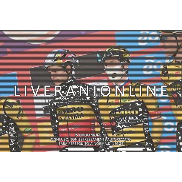 19-03-2022 Milano - Sanremo; 2022, Jumbo - Visma; Van Aert, Wout; Roglic, Primoz; Milano - Velodromo Vigorelli; ©SIROTTI/AGENZIA ALDO LIVERANI SAS