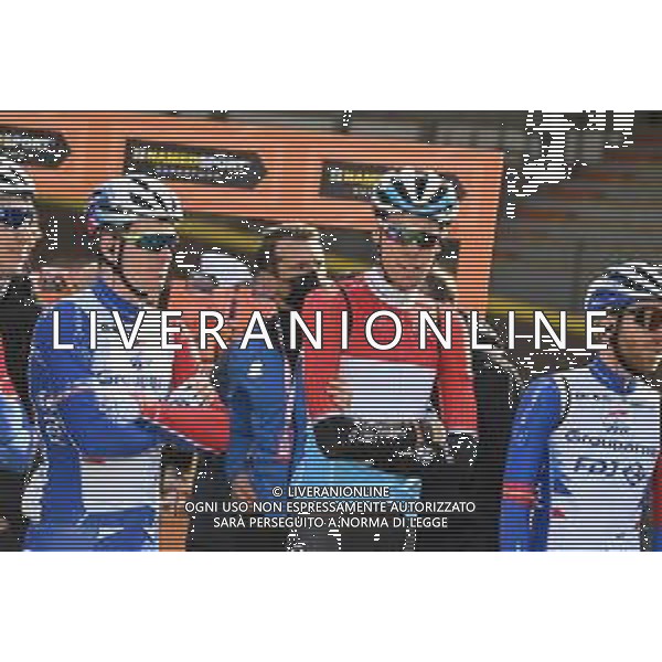 19-03-2022 Milano - Sanremo; 2022, Groupama - Fdj; Geniets, Kevin; Demare, Arnaud; Milano - Velodromo Vigorelli; ©SIROTTI/AGENZIA ALDO LIVERANI SAS