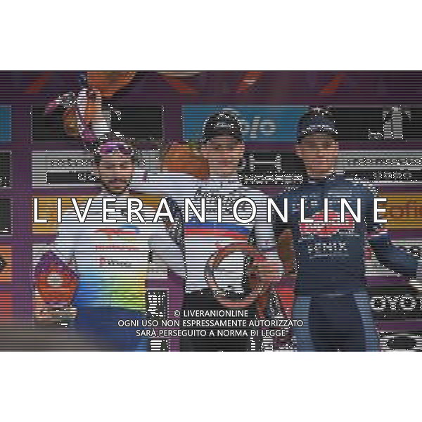 19-03-2022 Milano - Sanremo; 2022, Bahrain - Victorious; 2022, Totalenergie; Mohoric, Matej; Turgis, Anthony; Van Der Poel, Mathieu; Sanremo; ©SIROTTI/AGENZIA ALDO LIVERANI SAS