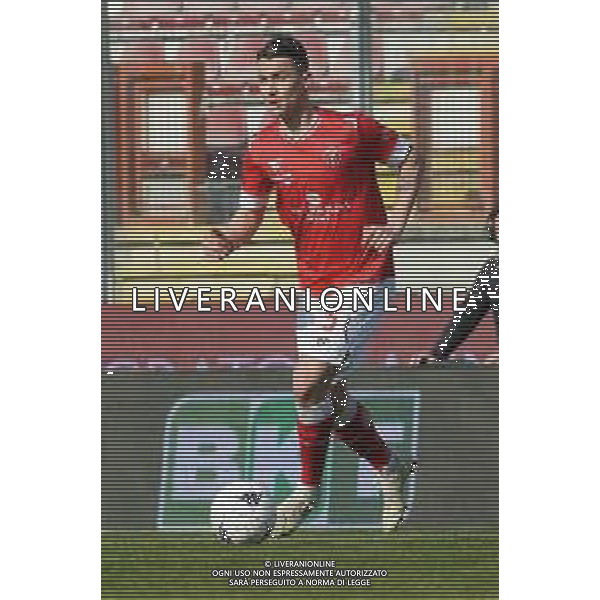 Loris Cerquiglini/LMedia - AC Perugia vs Como 1907 - Italian soccer Serie B match 2021/2022 March 20 2022 - Stadio Renato Curi Perugia, Italy AC Perugia vs Como 1907 Photo showing: santoro simone (n.25 perugia calcio) @Loris Cerquiglini/LiveMedia AG ALDO LIVERANI SAS