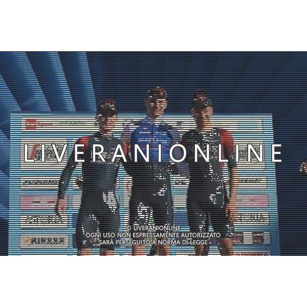 22-03-2022 Settimana Internazionale Coppi E Bartali; Tappa 01 Riccione - Riccione; 2022, Quick Step - Alpha Vinyl; 2022, Ineos - Grenadiers; Schmid, Mauro; Dunbar, Eddie; Hayter, Ethan; Riccione; ©SIROTTI/AGENZIA ALDO LIVERANI SAS