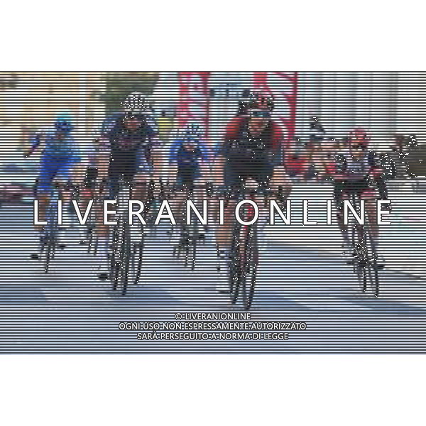 22-03-2022 Settimana Internazionale Coppi E Bartali; Tappa 01 Riccione - Riccione; 2022, Ineos - Grenadiers; 2022, Alpecin - Fenix; Hayter, Ethan; Van Der Poel, Mathieu; Riccione; ©SIROTTI/AGENZIA ALDO LIVERANI SAS