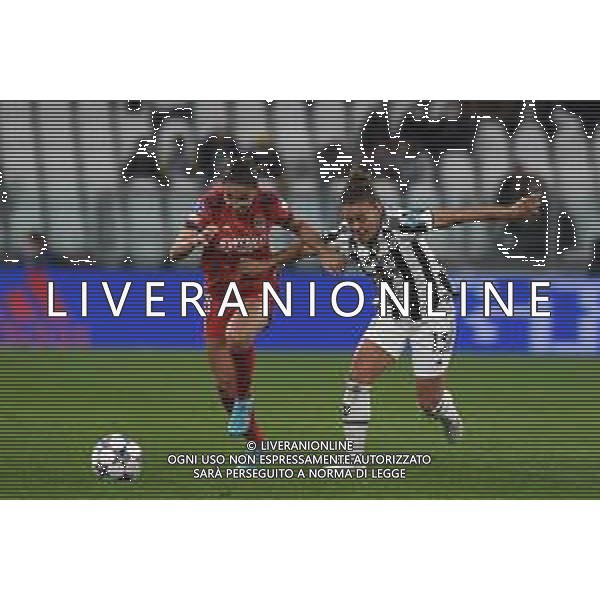 Torino 23.03.2022 Stadio Allianz Stadium ©Manuela Viganti/Agenzia Aldo Liverani Juventus vs Olimpique Lione Quarti di finale Champions League Women\'s 2021/2022 Nella foto: lisa boattin e delphine cascarino ©VIGANTI/AGENZIA ALDO LIVERANI SAS