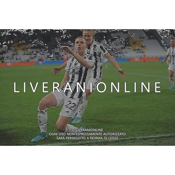 Torino 23.03.2022 Stadio Allianz Stadium ©Manuela Viganti/Agenzia Aldo Liverani Juventus vs Olimpique Lione Quarti di finale Champions League Women\'s 2021/2022 Nella foto: esultanza di agnese bonfantini ©VIGANTI/AGENZIA ALDO LIVERANI SAS