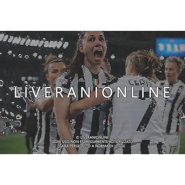 Torino 23.03.2022 Stadio Allianz Stadium ©Manuela Viganti/Agenzia Aldo Liverani Juventus vs Olimpique Lione Quarti di finale Champions League Women\'s 2021/2022 Nella foto: esultanza di agnese bonfantini ©VIGANTI/AGENZIA ALDO LIVERANI SAS
