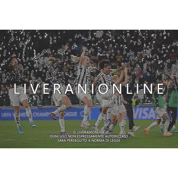 Torino 23.03.2022 Stadio Allianz Stadium ©Manuela Viganti/Agenzia Aldo Liverani Juventus vs Olimpique Lione Quarti di finale Champions League Women\'s 2021/2022 Nella foto: festa juventus a fine gara ©VIGANTI/AGENZIA ALDO LIVERANI SAS