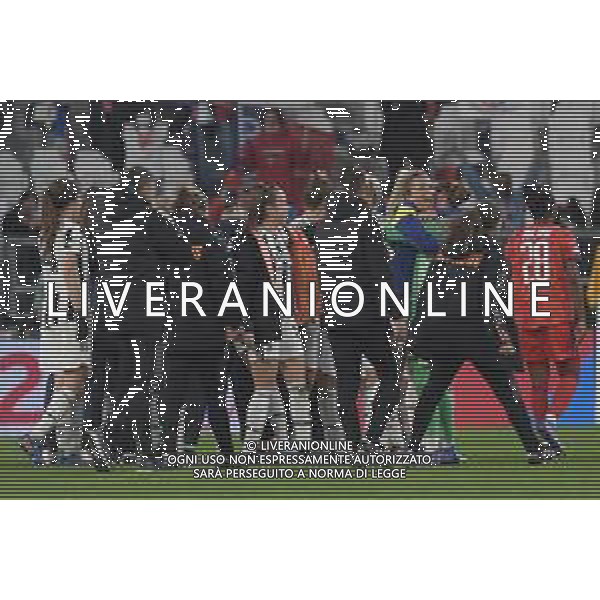 Torino 23.03.2022 Stadio Allianz Stadium ©Manuela Viganti/Agenzia Aldo Liverani Juventus vs Olimpique Lione Quarti di finale Champions League Women\'s 2021/2022 Nella foto: festa juventus a fine gara ©VIGANTI/AGENZIA ALDO LIVERANI SAS