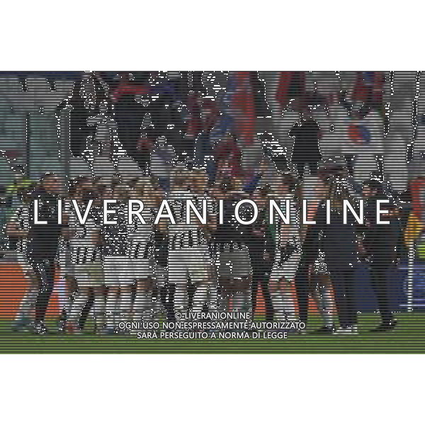 Torino 23.03.2022 Stadio Allianz Stadium ©Manuela Viganti/Agenzia Aldo Liverani Juventus vs Olimpique Lione Quarti di finale Champions League Women\'s 2021/2022 Nella foto: festa juventus a fine gara ©VIGANTI/AGENZIA ALDO LIVERANI SAS