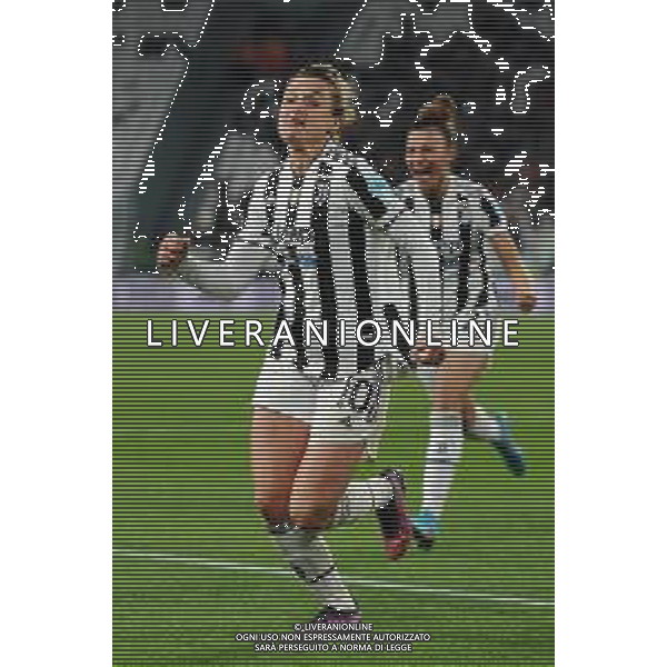 Torino 23.03.2022 Stadio Allianz Stadium ©Manuela Viganti/Agenzia Aldo Liverani Juventus vs Olimpique Lione Quarti di finale Champions League Women\'s 2021/2022 Nella foto: esultanza di cristiana girelli ©VIGANTI/AGENZIA ALDO LIVERANI SAS
