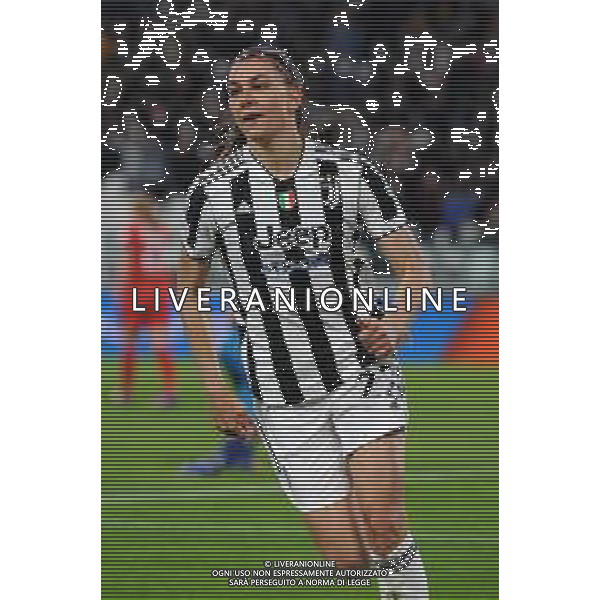 Torino 23.03.2022 Stadio Allianz Stadium ©Manuela Viganti/Agenzia Aldo Liverani Juventus vs Olimpique Lione Quarti di finale Champions League Women\'s 2021/2022 Nella foto: esultanza di agnese bonfantini ©VIGANTI/AGENZIA ALDO LIVERANI SAS