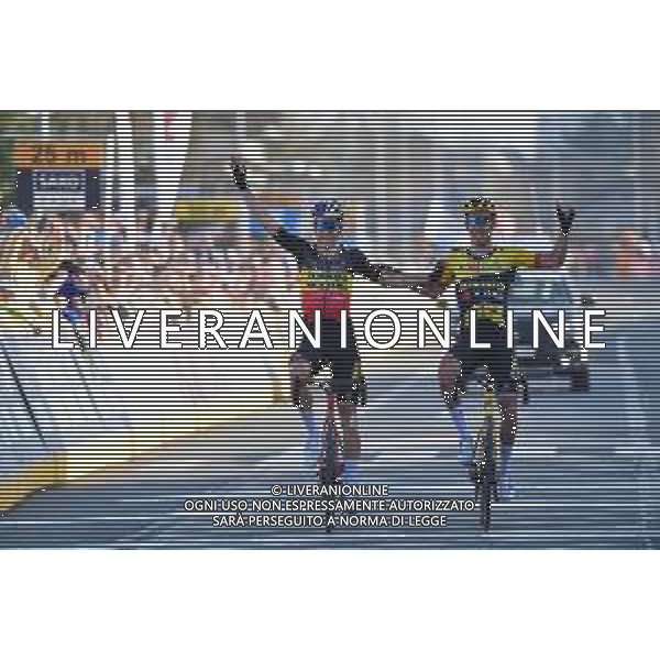 25-03-2022 E3 Harelbeke; 2022, Jumbo - Visma; Van Aert, Wout; Laporte, Christophe; Harelbeke; ©SIROTTI/AGENZIA ALDO LIVERANI SAS