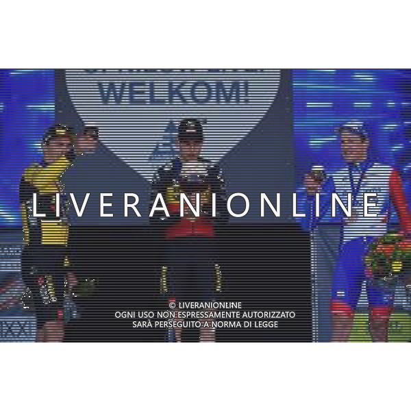 25-03-2022 E3 Harelbeke; 2022, Jumbo - Visma; 2022, Groupama - Fdj; Van Aert, Wout; Laporte, Christophe; Kung, Stefan; Harelbeke; ©SIROTTI/AGENZIA ALDO LIVERANI SAS
