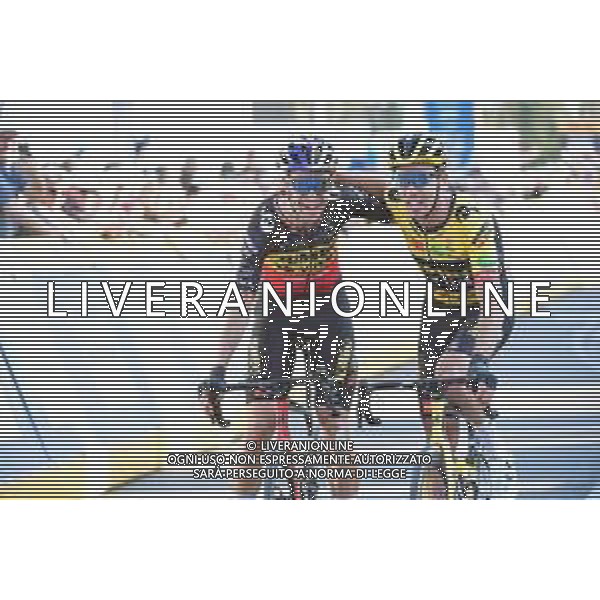 25-03-2022 E3 Harelbeke; 2022, Jumbo - Visma; Van Aert, Wout; Laporte, Christophe; Harelbeke; ©SIROTTI/AGENZIA ALDO LIVERANI SAS