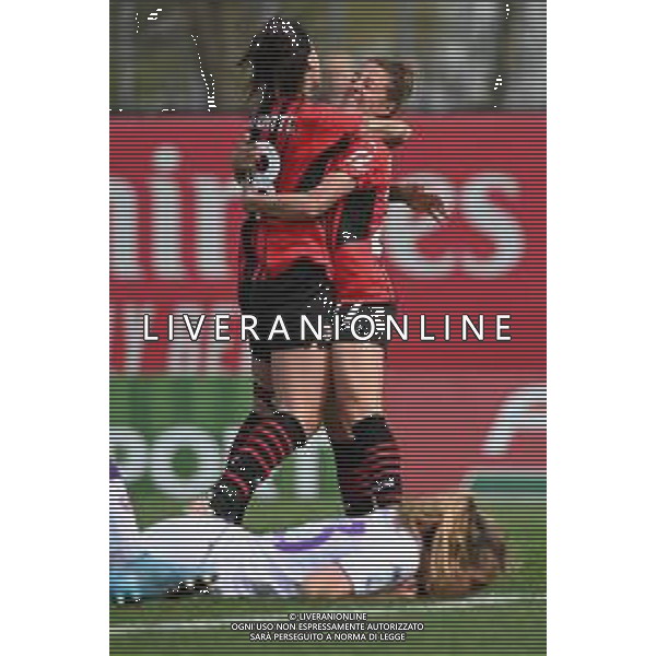 © TVRG esultanza Milan dopo il gol del 2 a 0 Milan Women vs Fiorentina Femminile Serie A femminile - 18a giornata Milano 27-03-2022 Centro sportivo Peppino Vismara foto Roberto Garavaglia/ag. Aldo Liverani sas