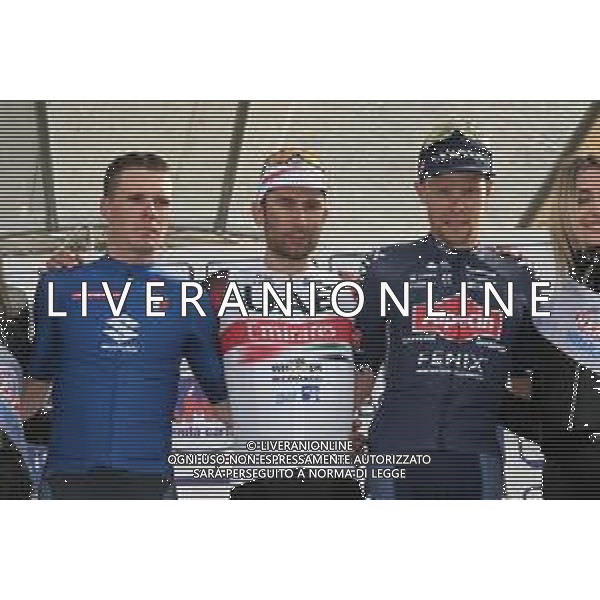 27-03-2022 Gp Industria E Artigianato - Larciano; 2022, Uae Emirates; 2022, Gazprom - Rusvelo; 2022, Alpecin - Fenix; Ulissi, Diego; Fedeli, Alessandro; Meurisse, Xandro; Larciano; ©SIROTTI/AGENZIA ALDO LIVERANI SAS