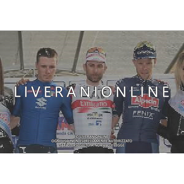 27-03-2022 Gp Industria E Artigianato - Larciano; 2022, Uae Emirates; 2022, Gazprom - Rusvelo; 2022, Alpecin - Fenix; Ulissi, Diego; Fedeli, Alessandro; Meurisse, Xandro; Larciano; ©SIROTTI/AGENZIA ALDO LIVERANI SAS