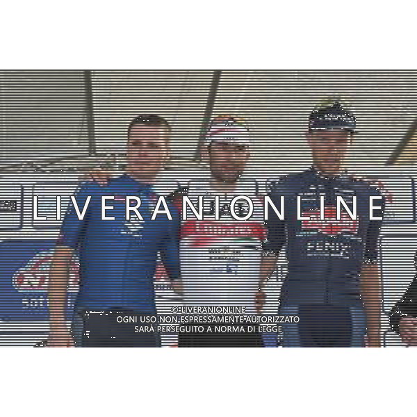 27-03-2022 Gp Industria E Artigianato - Larciano; 2022, Uae Emirates; 2022, Gazprom - Rusvelo; 2022, Alpecin - Fenix; Ulissi, Diego; Fedeli, Alessandro; Meurisse, Xandro; Larciano; ©SIROTTI/AGENZIA ALDO LIVERANI SAS