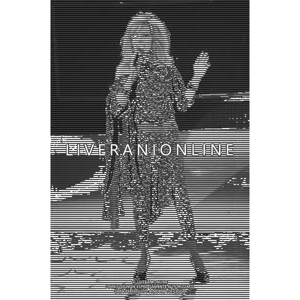 RETROSPETTIVA AMANDA LEAR CANTANTE NELLA FOTO OSPITE A SUPERFLASH A MILANO NEL 1983 ©Archivio Giovanni Liverani/AGENZIA ALDO LIVERANI SAS