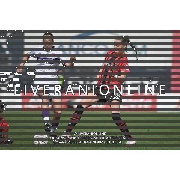 ¬© TVRG Valery Vigilucci (Fiorentina) SX e Celeste Anais Boureille (Milan) DX Milan Women vs Fiorentina Femminile Serie A femminile - 18a giornata Milano 27-03-2022 Centro sportivo Peppino Vismara foto Roberto Garavaglia/ag. Aldo Liverani sas/AGENZIA ALDO LIVERANI SAS
