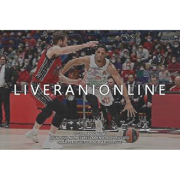 © TVRG Augustine Rubit (Bayern Monaco) e sulla SX Nicolo\' Melli (Olimpia Milano) AX Armani Exchange Milano vs Bayern Monaco Turkish Airlines EuroLeague - 30a giornata regular season Assago (MI) 10-02-2022 Mediolanum Forum foto Roberto Garavaglia/ag. Aldo Liverani sas