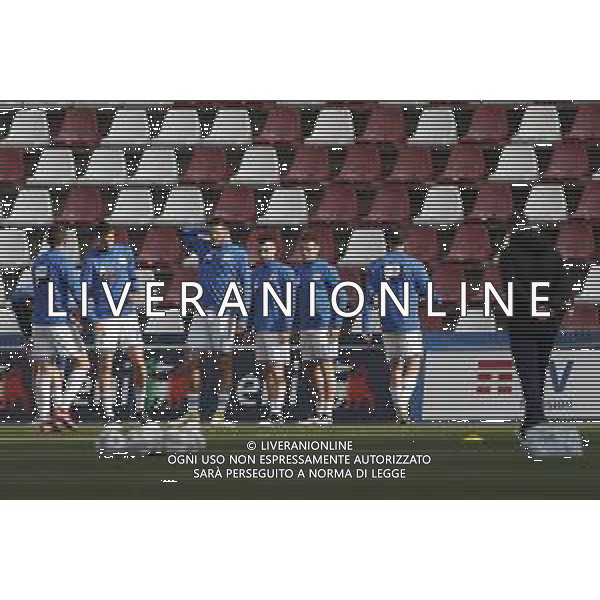 ITALIA U21 - BOSNIA ERZEGOVINA U21 gara di Qualificazione per l\'europeo under 21 2023 29/03/2022 - nella foto: il riscaldamento dell\'Italia ©Claudio Zamagni/Agenzia Aldo Liverani