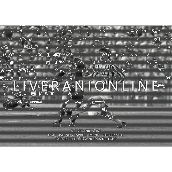 16-03-1986 ROMA CAMPIONATO DI CALCIO SERIE A ROMA-JUVENTUS 3-0 NELLA FOTO MANUEL GEROLIN E BRIAN LAUDRUP AG ALDO LIVERANI SAS