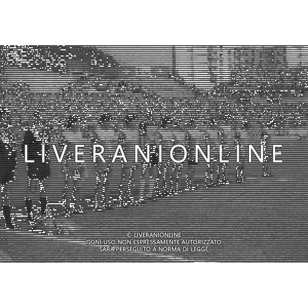 02-06-1985 TRIESTE CAMPIONATO DI CALCIO SERIE B TRIESTINA-LECCE 2-2 NELLA FOTO TREISTINA CALCIO AG ALDO LIVERANI SAS
