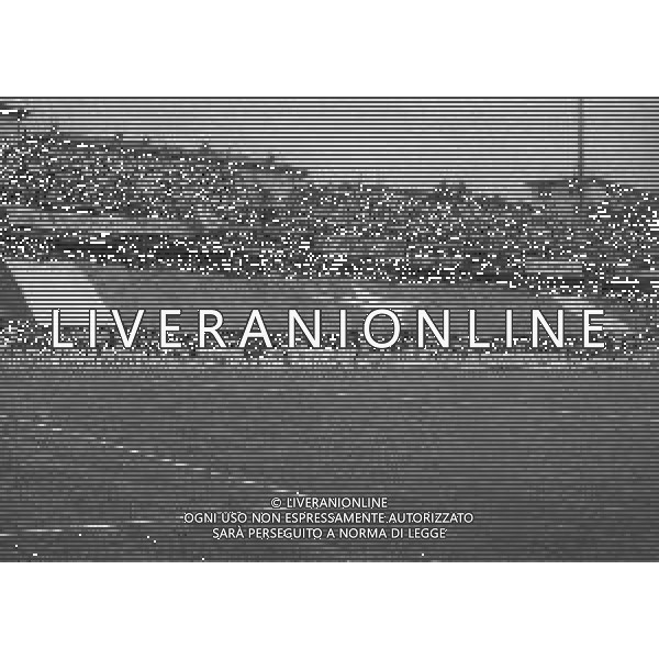 02-06-1985 TRIESTE CAMPIONATO DI CALCIO SERIE B TRIESTINA-LECCE 2-2 NELLA FOTO CURVA TIFOSI TRIESTINA CALCIO AG ALDO LIVERANI SAS