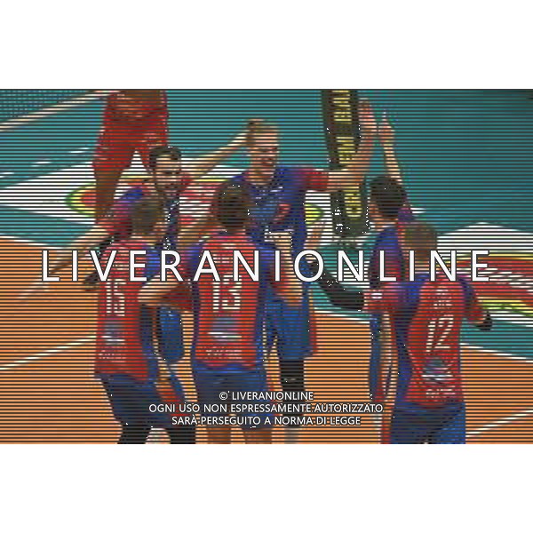 ¬© TVRG esultanza Monza dopo un punto Vero Volley Monza vs Cucine Lube Civitanova SuperLega Credem Banca - gara 2 quarti di finale playoff Monza 02-04-2022 Arena di Monza foto Roberto Garavaglia/ag. Aldo Liverani sas/AGENZIA ALDO LIVERANI SAS