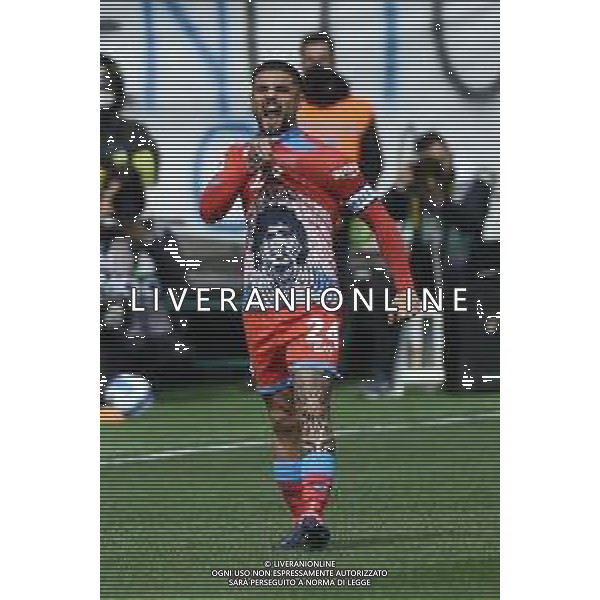 Lorenzo Insigne (Napoli) esulta dopo il gol dell\'1 a 0 Atalanta vs Napoli Campionato Serie A TIM - 31a giornata Bergamo 03-04-2022 Gewiss Stadium - Stadio Atleti Azzurri d\'Italia foto Roberto Garavaglia/ag. Aldo Liverani sas