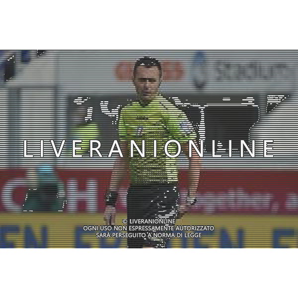 l\'arbitro Marco Di Bello di Brindisi Atalanta vs Napoli Campionato Serie A TIM - 31a giornata Bergamo 03-04-2022 Gewiss Stadium - Stadio Atleti Azzurri d\'Italia foto Roberto Garavaglia/ag. Aldo Liverani sas