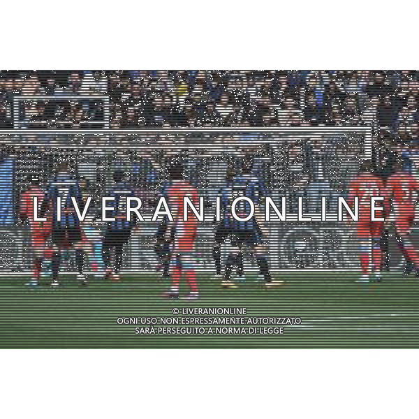 Matteo Politano (Napoli) segna il gol del 2 a 0 Atalanta vs Napoli Campionato Serie A TIM - 31a giornata Bergamo 03-04-2022 Gewiss Stadium - Stadio Atleti Azzurri d\'Italia foto Roberto Garavaglia/ag. Aldo Liverani sas