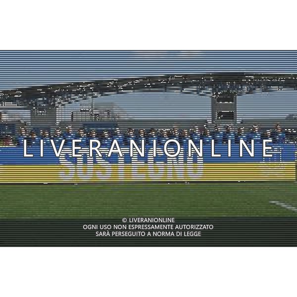 Alessio Tarpini/LMedia - Women Six Nations 2022 - Italy vs England - Rugby Six Nations match April 03 2022 - Sergio Lanfranchi stadium Parma, Italy Women Six Nations 2022 - Italy vs England Photo showing: italy during national anthem @Alessio Tarpini/LiveMedia AG ALDO LIVERANI SAS