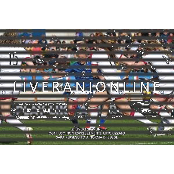 Alessio Tarpini/LMedia - Women Six Nations 2022 - Italy vs England - Rugby Six Nations match April 03 2022 - Sergio Lanfranchi stadium Parma, Italy Women Six Nations 2022 - Italy vs England Photo showing: veronica madia (Italy) @Alessio Tarpini/LiveMedia AG ALDO LIVERANI SAS