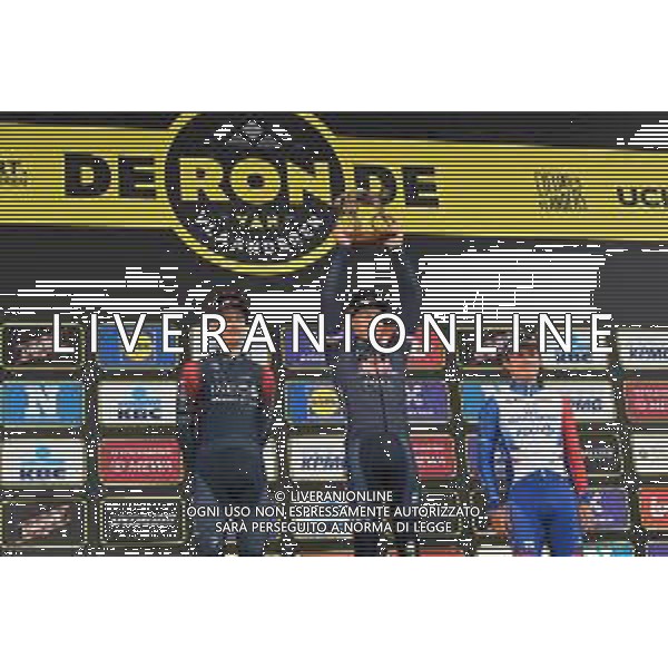 03-04-2022 Tour Des Flandres; 2022, Alpecin - Fenix; 2022, Ineos - Grenadiers; 2022, Groupama - Fdj; Van Der Poel, Mathieu; Van Baarle, Dylan; Madouas, Valentin; Oudenaarde; FOTO STEFANO SIROTTI-AG ALDO LIVERANI SAS