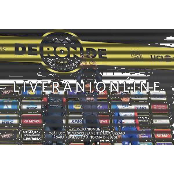03-04-2022 Tour Des Flandres; 2022, Alpecin - Fenix; 2022, Ineos - Grenadiers; 2022, Groupama - Fdj; Van Der Poel, Mathieu; Van Baarle, Dylan; Madouas, Valentin; Oudenaarde; FOTO STEFANO SIROTTI-AG ALDO LIVERANI SAS